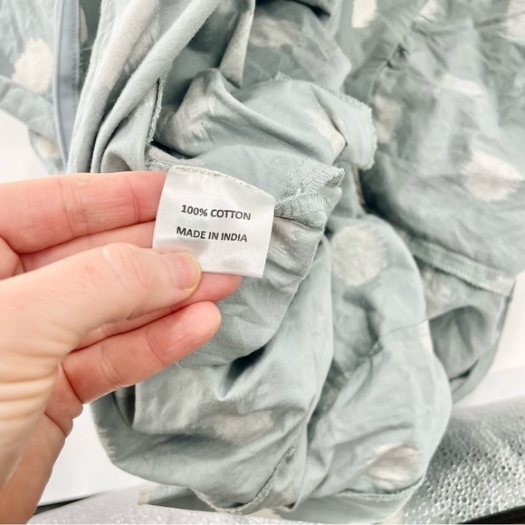 Indya Ikat Grey Cream House of India Earthen Bell Bottom Jumpsuit Size S NWOT - Picture 15 of 16